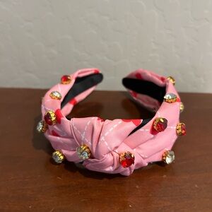 Pink Knotted Jeweled Headband